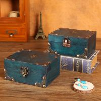 Morris8 Decorative Wood Treasure Box Vintage Wooden Trinket Jewelry Storage Case Organizer Packaging With Locker