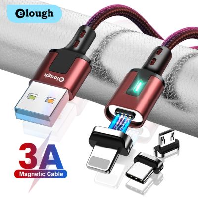（A LOVABLE） Elough Magnetic3ACharging USBType CMagnet Data Charger WirePhoneFor IPhoneCord