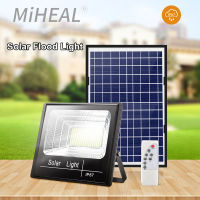 Mihal ไฟสปอร์ตไลท์กลางแจ้งพลังงานแสงอาทิตย์ Led 200W ไฟถนนไฟกลางแจ้งพลังงานแสงอาทิตย์กันน้ำไฟพร้อมรีโมทคอนโทล