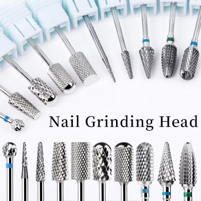 Carbide Tungsten Nail Bits Milling Cutter Burrs Electric Nail Drill Bit Pedicure Cuticle Clean Tools For Manicure Buffers Drill