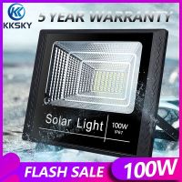 KKSKY ไฟโซล่าเซลล์ 300w 200w 100w 60w 40w 500w solar light outdoor สปอร์ตไลท์ แบตโซล่าเซลล์ โซล่าเซลไฟบ้าน สปอร์ตไลท์ โซลา