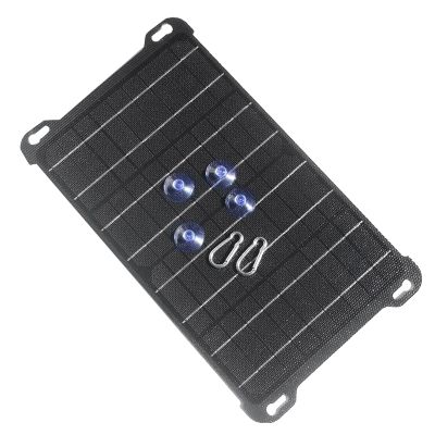15W 5V/18V Solar Panel Polysilicon Panels Type-C USB DC Output Black Plastic for Chargers