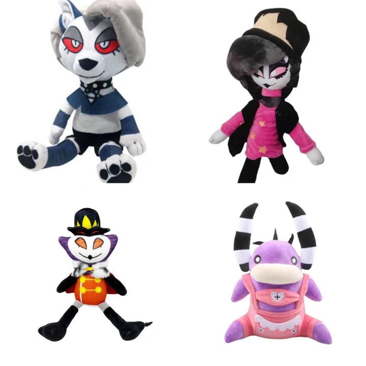 4Pcs Helluva Boss Plush Asmodeus Blitzo Teddy Plush Toy Loona Stolas ...