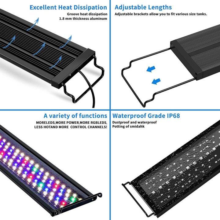 หลอดไฟ24-7ดวงไฟตู้ปลาแสงจันทร์ในเวลากลางวันและโหมด-diy-ไฟตู้ปลาโคมไฟ-led-ความสว่างปรับได้มีตัวจับเวลา