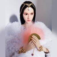 1/6 Female Soldier Hair Accessories Exotic Princess Headwear Feather Classical Fan for 12" Action Figure Body Model BJD OB Doll