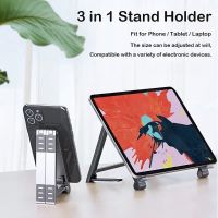 Foldable Laptop Stand Holder 3 in 1 Portable Notebook Holder for iPhone Xiaomi Multifunction Adjustable Non-slip Desktop Bracket Laptop Stands