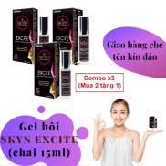 Combo x3Gel bôi trơn SKYN EXCITE cao cấp tăng khoái cảm cho nữ