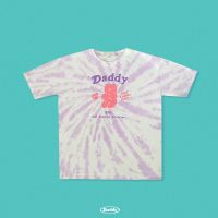 DADDY | Such a lovely place tie dye Oversize T-Shirt เสื้อมัดย้อม Oversize สีม่วง สกรีนลายน้องหมี สุดน่ารัก