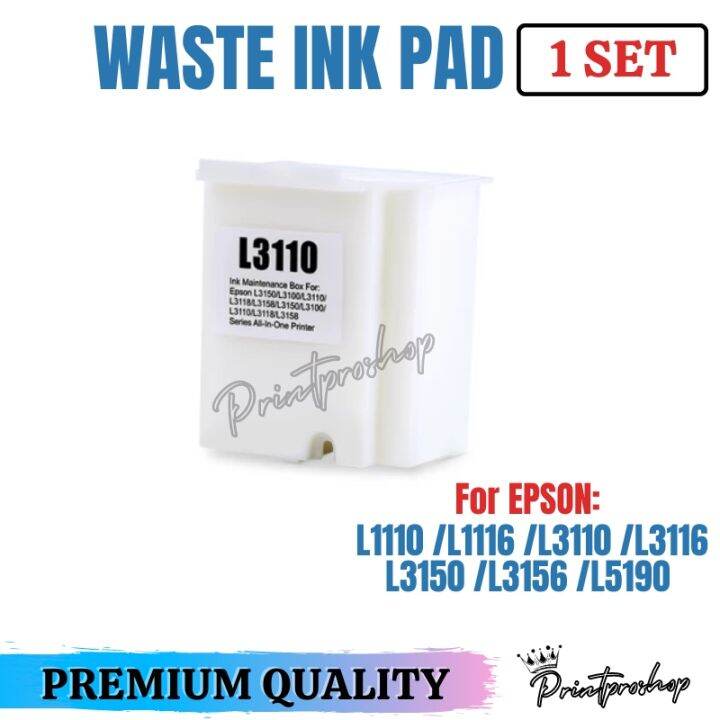 Ink AND Epson Waste Ink Tank for Epson L1110 L1116 L3110 L3116 L3150