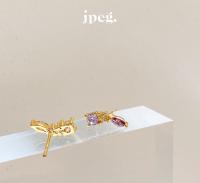 jpegshop - purple tadpole earring