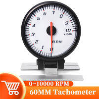 60มิลลิเมตรออโต้คาร์ T Achometer แสงสีฟ้าแสงไฟ10000รอบต่อนาทีกับผู้ถือถ้วยแข่ง Modifica สำหรับ12โวลต์เบนซินยานพาหนะ68กระบอก