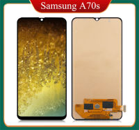 หน้าจอ A707 6.7นิ้วสำหรับ A70S Samsung Galaxy เครื่องอ่านพิกัดหน้าจอสัมผัสแอลซีดี A70S ชุดประกอบ2019 A707F หน้าจอ A707FD พร้อมกรอบ