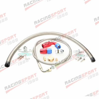 Turbo Oil Line Kit Feed Return Drain Flange 4AN 10AN T3 T4 T76 Oil Pan Plug