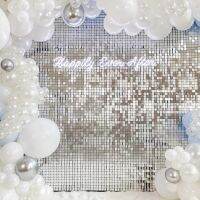 1Pc Square Curtain Backdrop Birthday Wedding Decoration Glitter Foil Rain Tinsel Graduation Party Photobooth Background Decor Colanders Food Strainers