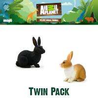 โมเดลสัตว์ลิขสิทธิ์ Animal Planet แท้ - Rabbit Twin Pack