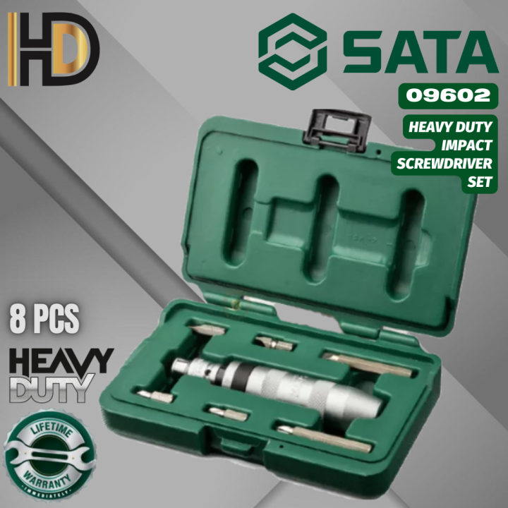 SATA 8 Pcs Heavy Duty Impact Screwdriver Set / Heavy Duty Impact