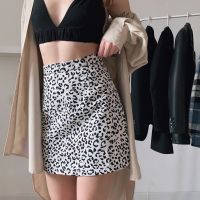 【CC】✹  2022 New Color Leopard Print Temperament A Short Skirt Womens Korean Joker Waist Hip