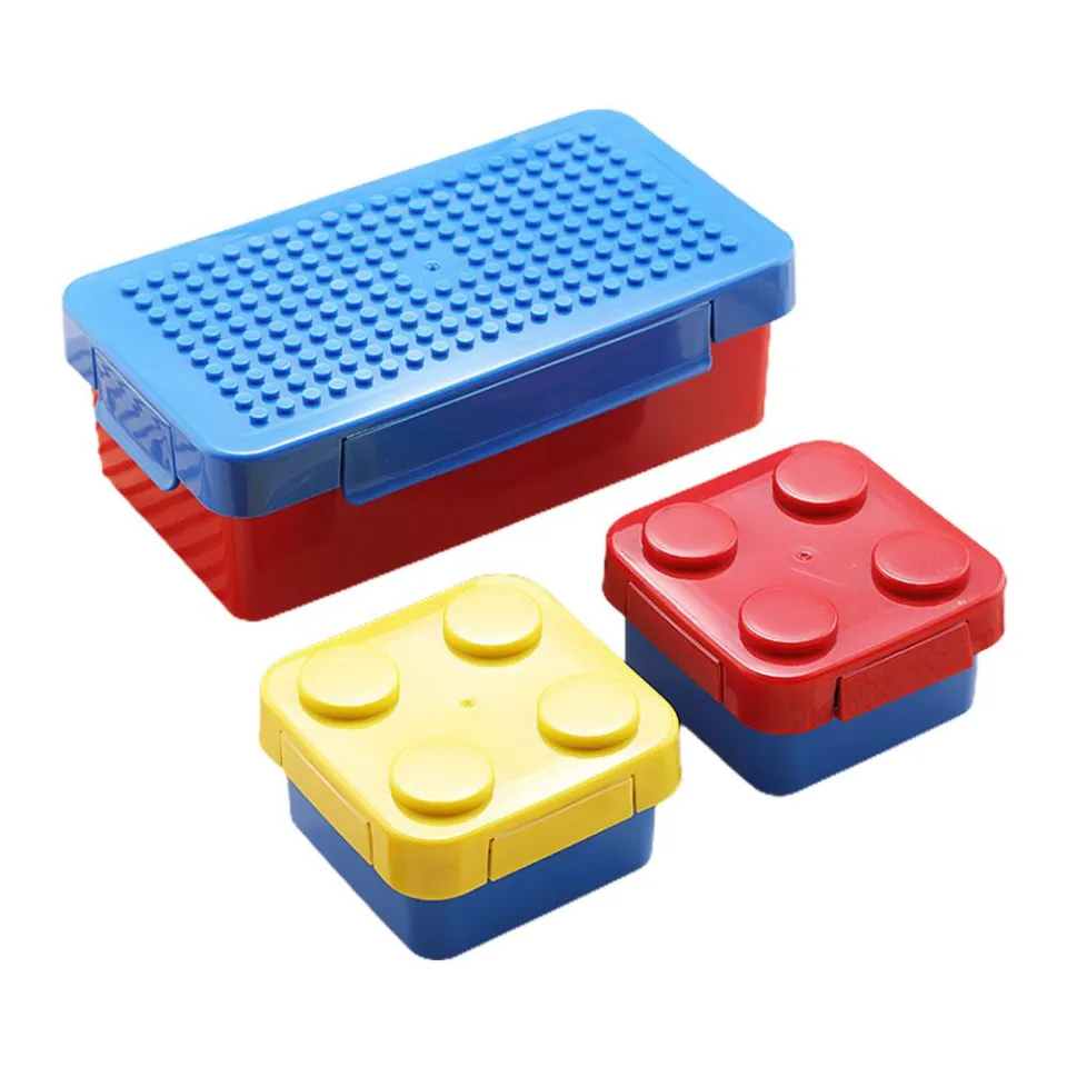 Creative Funny Building Block Splicing Lunch Box For Kids To