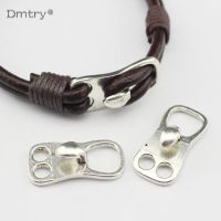 Dmtry DIY membuat perhiasan tangan membuat gelang kait gesper aksesoris Temuan kulit gelang gesper manik-manik perak kuno C0011