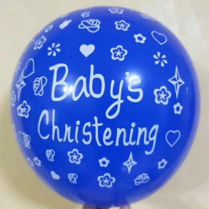 Christening balloons ROYAL BLUE 10 pcs. Lazada PH