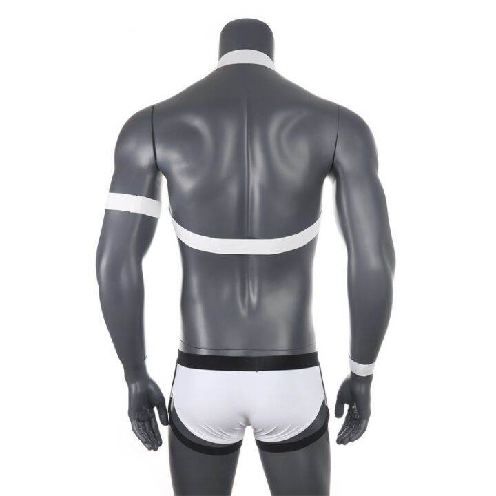 ชุดชั้นในบุรุษสายคล้องคอ-กางเกงชั้นใน-men-harness-thong-set