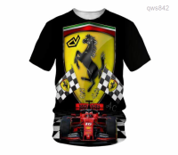 Ferrari2023 (สต็อกเพียงพอ) F1 Scuderia Signature 3D T-Shirt 40คุณภาพสูง size:S-5XL