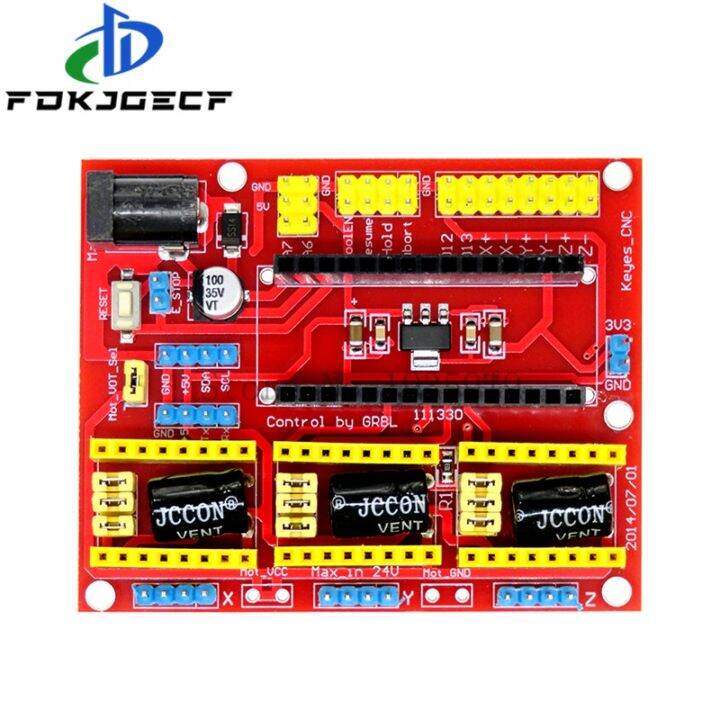 ชุดสำหรับ-arduino-diy-บอร์ดขยายสำหรับเครื่องพิมพ์แผ่นป้องกัน-cnc-v4เครื่องแกะสลัก-เครื่องพิมพ์3d-ไดร์เวอร์-a4988