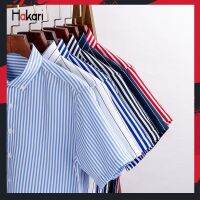 HAKARI ใหม่ฤดูร้อนลายเสื้อแขนสั้น Workwear ฤดูร้อนบางแฟชั่นร้อยชุดลำลองธุรกิจเสื้อชั้นสูงสำหรับผู้ชาย