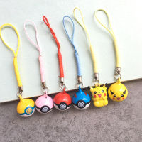 Takara Tomy ตุ๊กตาของเล่น Pokemon Pikachu Pokeball Poke Ball Bells พวงกุญแจกระเป๋า Ornamnet เด็ก Gifts