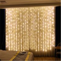 [Ricky Lighting] ไฟตกแต่งคริสต์มาสสำหรับห้องไฟนางฟ้า Cortinas De Luces ไฟ Led พร้อมรีโมทคอนโทรล Curtins สำหรับห้องนั่งเล่น