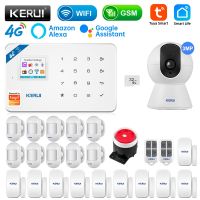 【LZ】✼◊  KERUI W184 GSM 4G WIFI Security Protection Tuya APP Smart Home Alarms  Anti Theft Security Alarm System Home Package 6 Languages