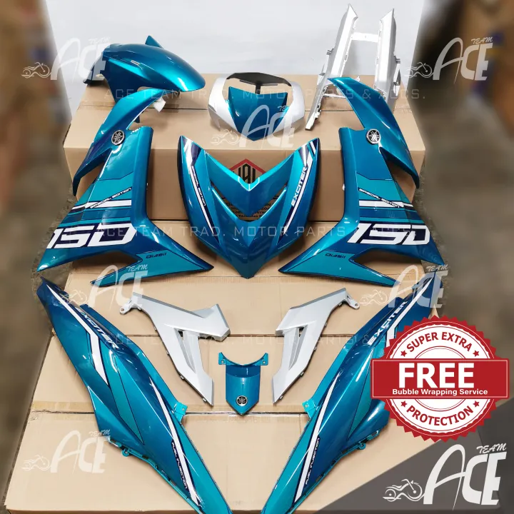 Coverset Y15ZR V1 V2 Exciter 2021 Cyan Matte Silver Ysuku Y15V1 Y15V2 ...