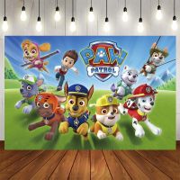 [Afei Toy Base]PAW Patrol เด็กตกแต่งงานเลี้ยงวันเกิดการถ่ายภาพฉากหลังผ้าปรับแต่งพื้นหลังไวนิล Ryder PAfei Toy Baseo Studio Props