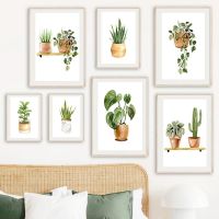 2023 ❂ Cactus Tiger Pilan Monstera Green Plants Wall Art Canvas Painting Nordic Posters And Prints Wall Pictures For Living Room Decor