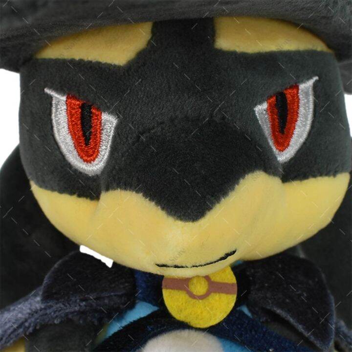 คอสเพลย์-lucario-เงางามตุ๊กตาโปเกมอนขายดีคอสเพลย์หุ่นฮาโลวีนของเล่นอะนิเมะนุ่มยัดนุ่นของขวัญวันเกิดสำหรับเด็ก