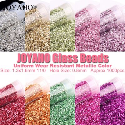 840pcs 11/0 DB Glass Beads 1.3x1.6mm Uniform Metallic Opaque Color Spacer Glass Seedbeads for DIY Jewelry Making