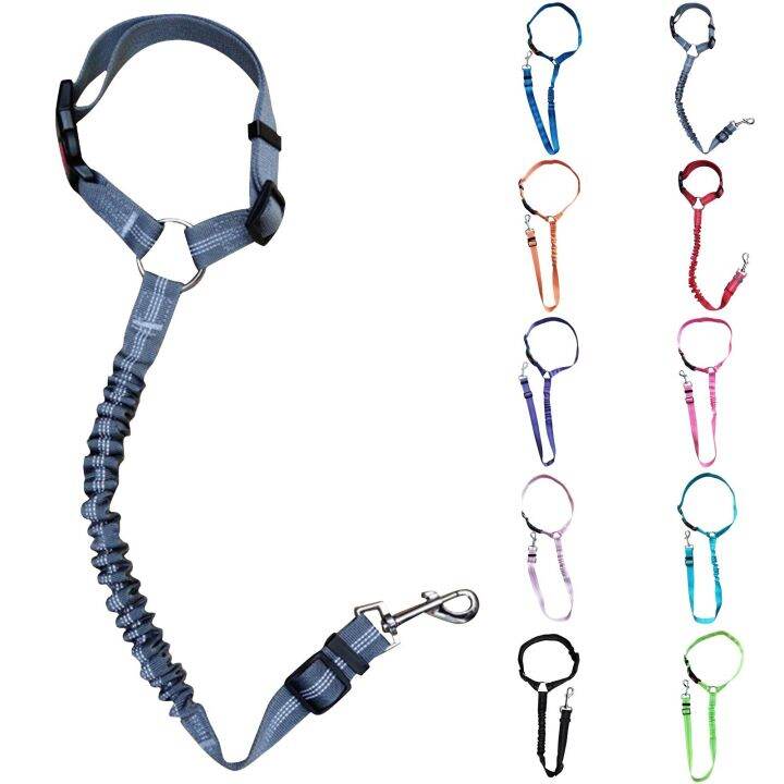 universal-cat-dog-collar-and-leash-set-car-safety-leash-adjustable-telescopic-tow-rope-outdoor-travel-fixing-belt-pet-products-leashes