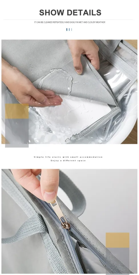 Dust-Proof Handbag Storage Bag Transparent Hanging Cover with Zipper High  Capacity Storage Bags Organizer