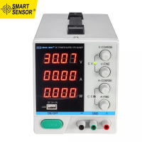 Smart Sensor ยาว WEI PS-3010DF 110V/220V 30V 10A ปรับ LED จอแสดงผลดิจิตอล DC Power Supply Switching ควบคุม5V 2A USB แหล่งจ่ายไฟ