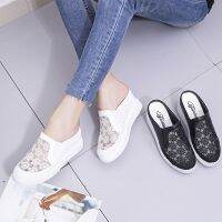 CODtianjia6731 Summer breathable half trawler shoes Korean student canvas shoes