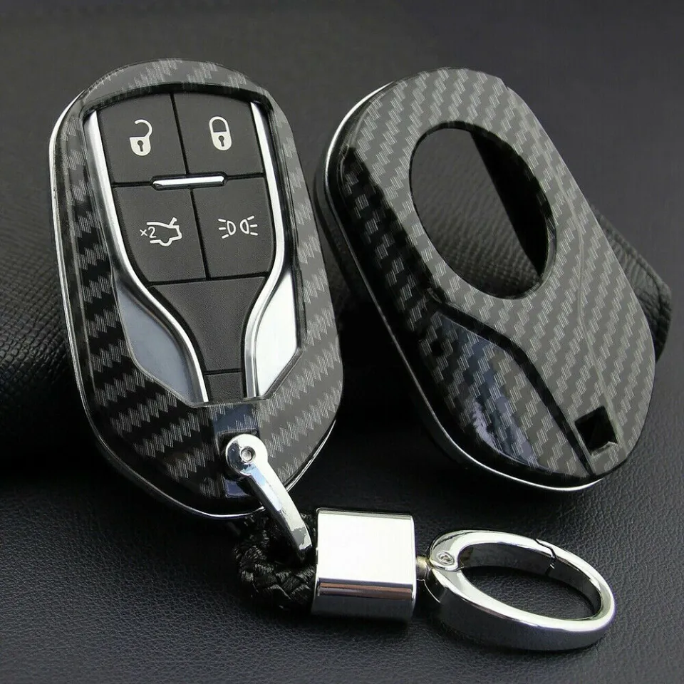 Carbon Fiber Key Fob Cover Shell Keyless Key Hard Case With