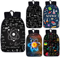 Science Experiment Math Formula Backpack Children School Bags for Teenager Boys Girls Daypack Women Men Rucksack Kids Book Bag