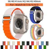 สายสําหรับแอปเปิ้ลวอช สาย smart watch สายไนลอนNewสําหรับ Watch8 ultra 7 Se 6 5 4 3 2 1 38/40/41/42/44/45mm