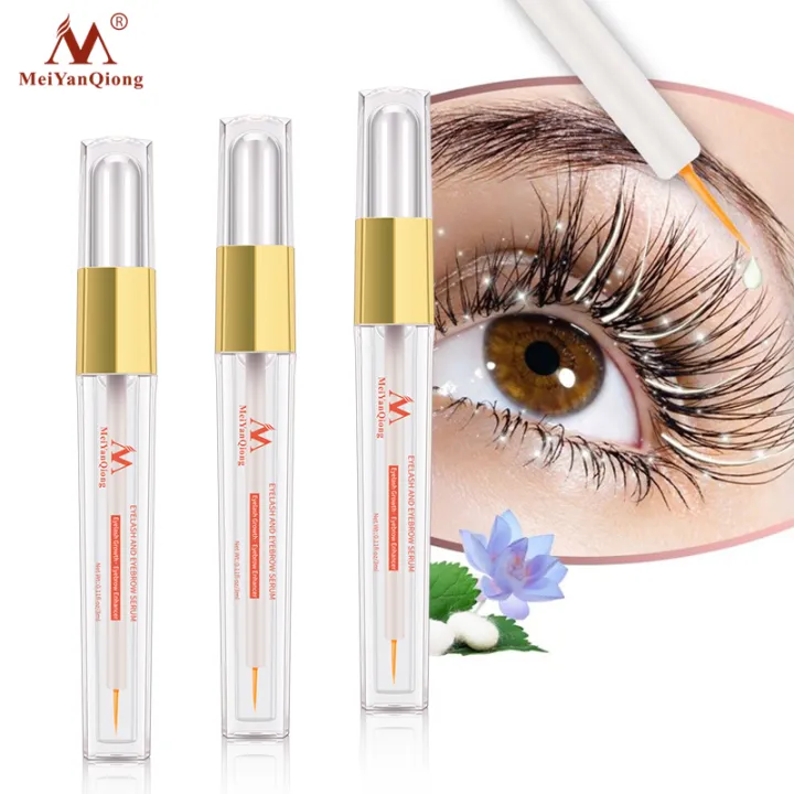 Meiyanqiong 3pcs Herbal Eyelash Growth Serum Eyelash Grower Rapid