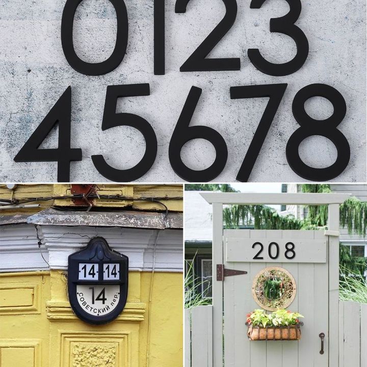 ป้ายกล่องจดหมายของตกแต่ง911รถบ้านสมัยใหม่หมายเลข5-หมายเลขบ้านลอยน้ำพร้อมชุดทำเล็บ