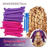 Magic Hair Curlers Spiral Curls Styling Kit,18 PCS No Heat Wave Hair Curlers DIY Hair Rollers Wave Styles with Styling Hooks