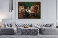 Family Of The Infante Don Luis By Goya Canvas Wall Design | ผ้าม่านพิมพ์ลายลูกเป็ดโปสเตอร์สำหรับตกแต่งบ้านและสำนักงาน | โปสเตอร์หรือผ้าใบพร้อมที่จะแขวน1ชิ้นมีกรอบด้านในหรือไร้กรอบ