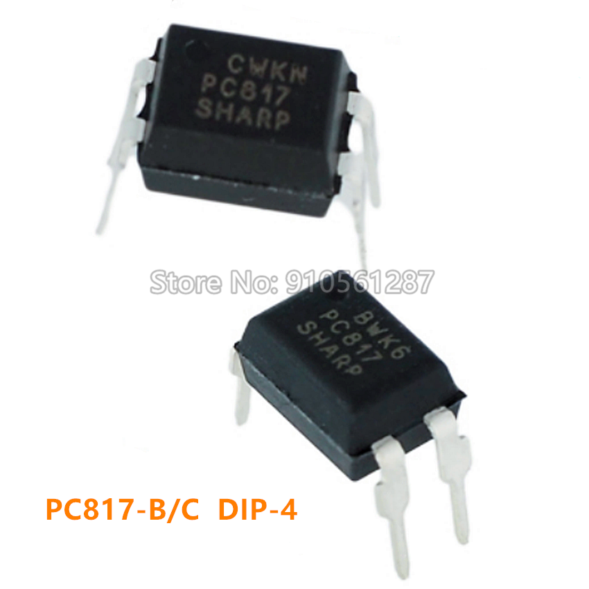 50PCS PC817B PC817 EL817 SOP-4 SMD Optocoupler 