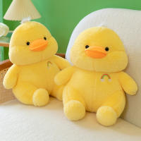 Cute Rainbow Duck Pillow Plush Toy Ragdoll Doll Small Yellow Duck Sleeping Pillow Birthday Gift