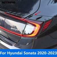 ฝาครอบโคมไฟไฟท้ายคาร์บอนไฟเบอร์สำหรับ Hyundai Sonata 2020 2021 2022 2023ไฟท้ายอุปกรณ์เสริมตกแต่งรถหมวกครอปกระจกรถ